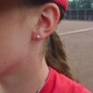 Softball earrings