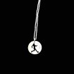 Running girl necklace silver