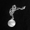 Basketball necklace flat