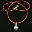 Orange soccer necklace