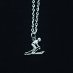 Ski necklace silver