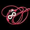  Roze armband met zilveren schakel