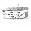 Bestel de Love you to the moon and back armband