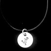 Skating icon necklace black