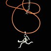 Bestel de Hockeygirl aan oranje ketting armband