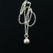 Volleyball necklace silver