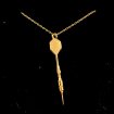 Gold-plated dart necklace