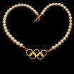 Olympische Perlenkette (vergoldet)