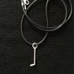 Ice hockey stick necklace black