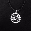 Bicycle necklace black