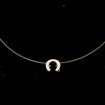 Horse shoe necklace black