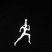 Powerful running girl (sterling silver)