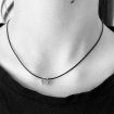 Horse shoe necklace black