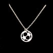 Silver soccer necklace 
