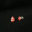 Red sailboat earrings