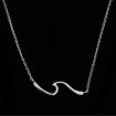 Silver wave spirit necklace