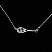 Squash ketting (zilver)