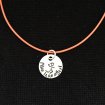 Play like a girl oranje ketting