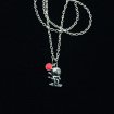 Skiing child necklace