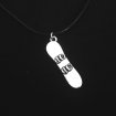 Snowboard necklace black