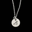Cycling icon necklace silver