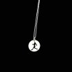 Running girl necklace silver