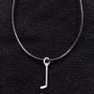 Ice hockey stick necklace black