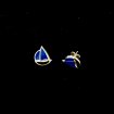 Blauwe zeilboot oorbellen