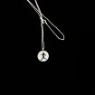 Running girl necklace silver