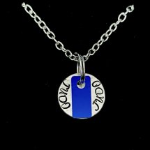 Judoketting met blauwe slip of band armband