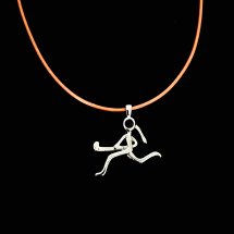 Hockeygirl aan oranje ketting armband