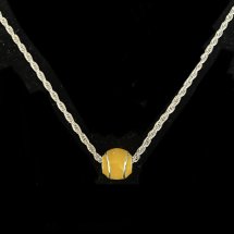 Zilveren tennisbal ketting armband