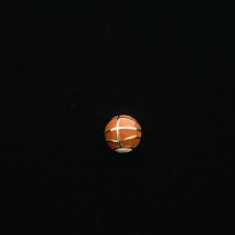 Zilveren basketbal kraal armband