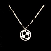 Opengewerkt voetbalkettinkje (zilver) armband