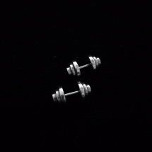 Dumbbell oorbellen armband