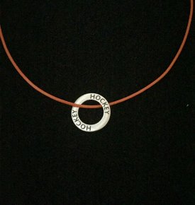 Oranje hockeyketting armband