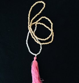 Yoga ketting met mala steen (roze) armband