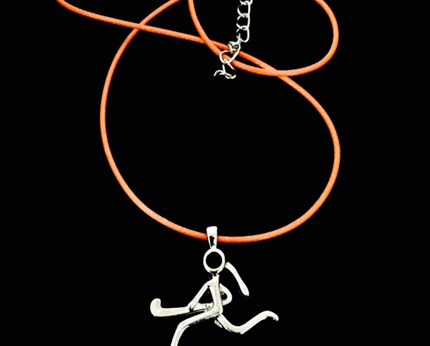 Bestel de Hockeygirl aan oranje ketting armband