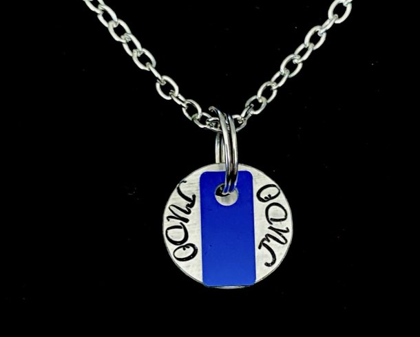 Bestel de Judoketting met blauwe slip of band armband