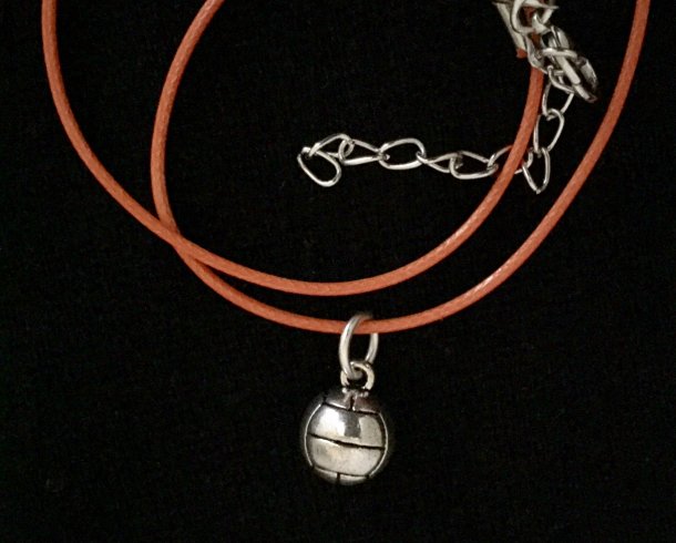 Bestel de Volleybal aan oranje ketting armband